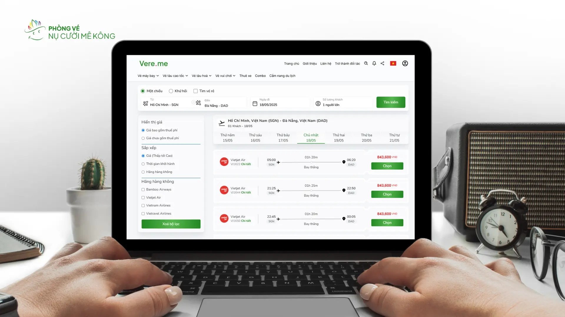 Đặt vé máy bay online bước 2