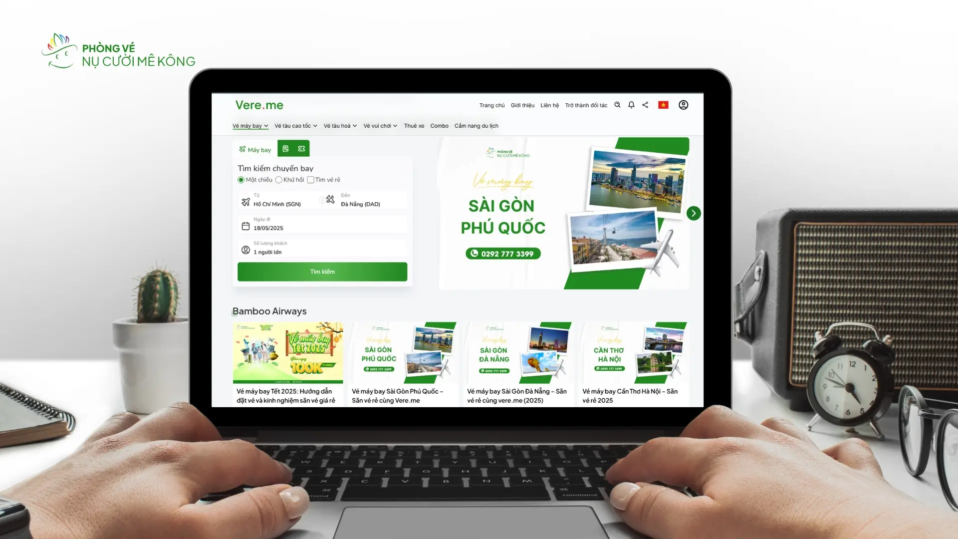 Đặt vé máy bay online bước 1