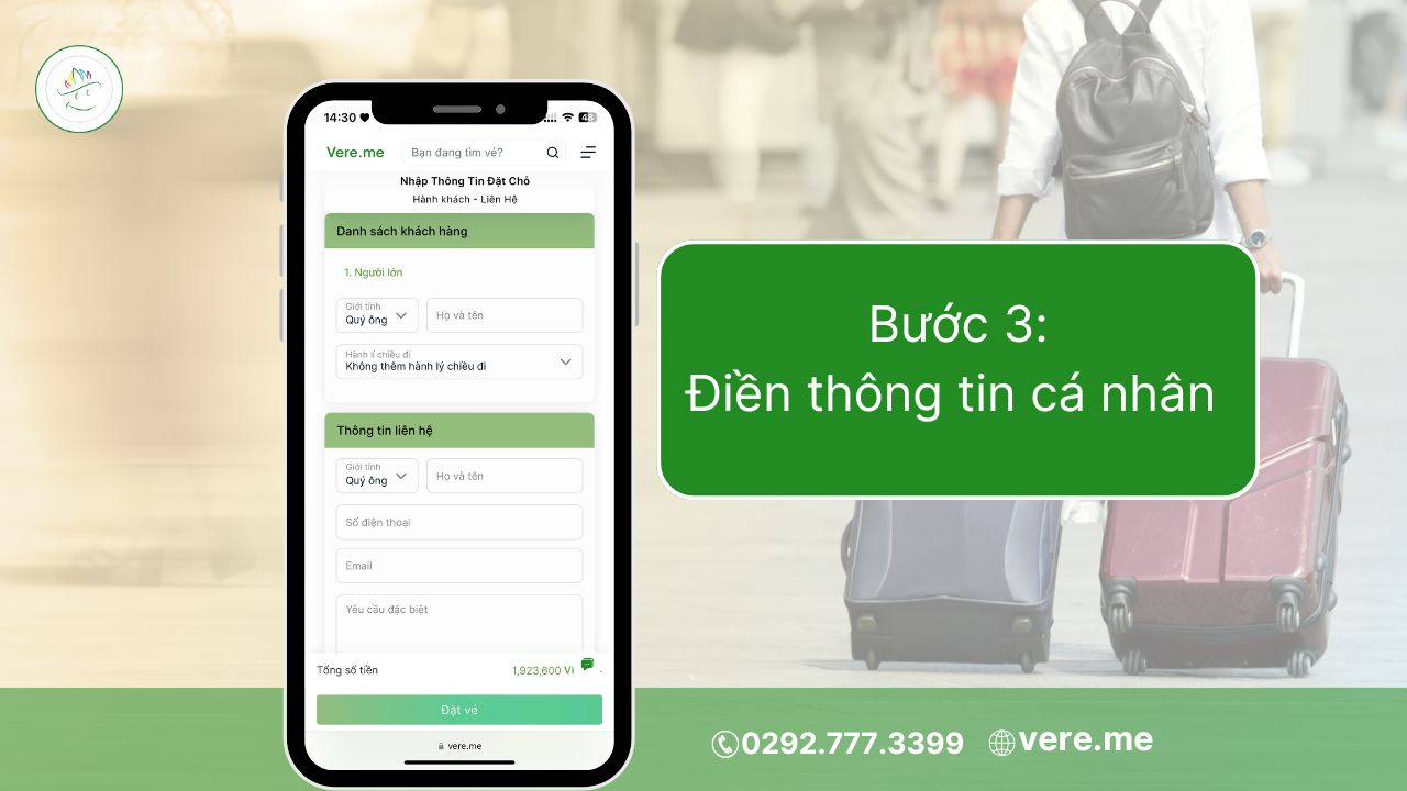 Bước 3 - Điền thông tin cá nhân đầy đủ