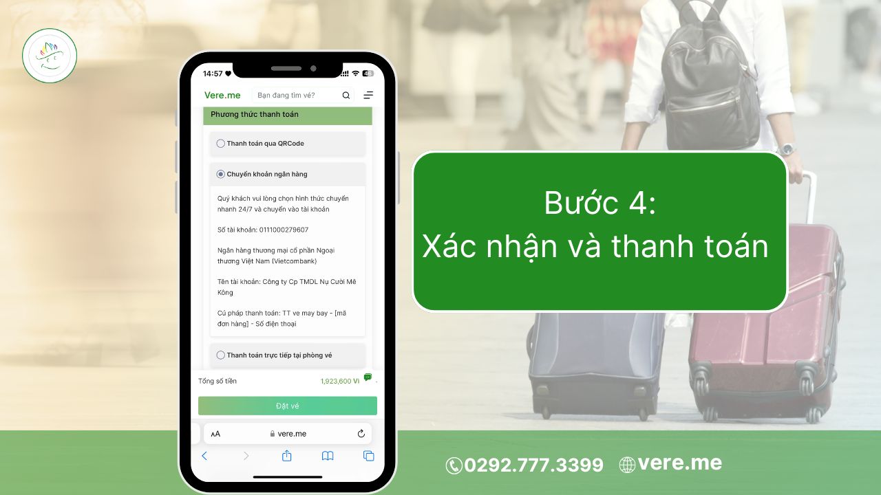 Bước 4 - Xác nhận và tiến hành thanh toán