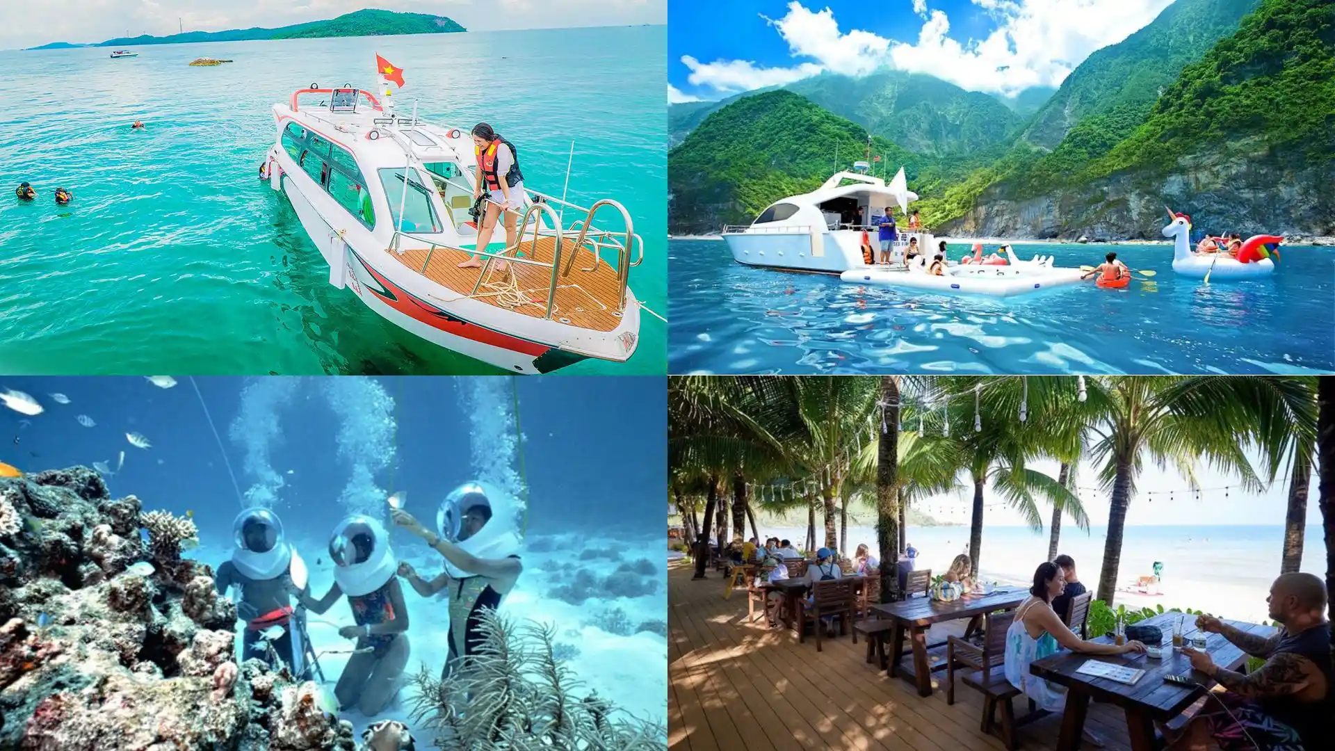 Các hoạt động vui chơi giải trí và ăn uống trên biển Phú Quốc