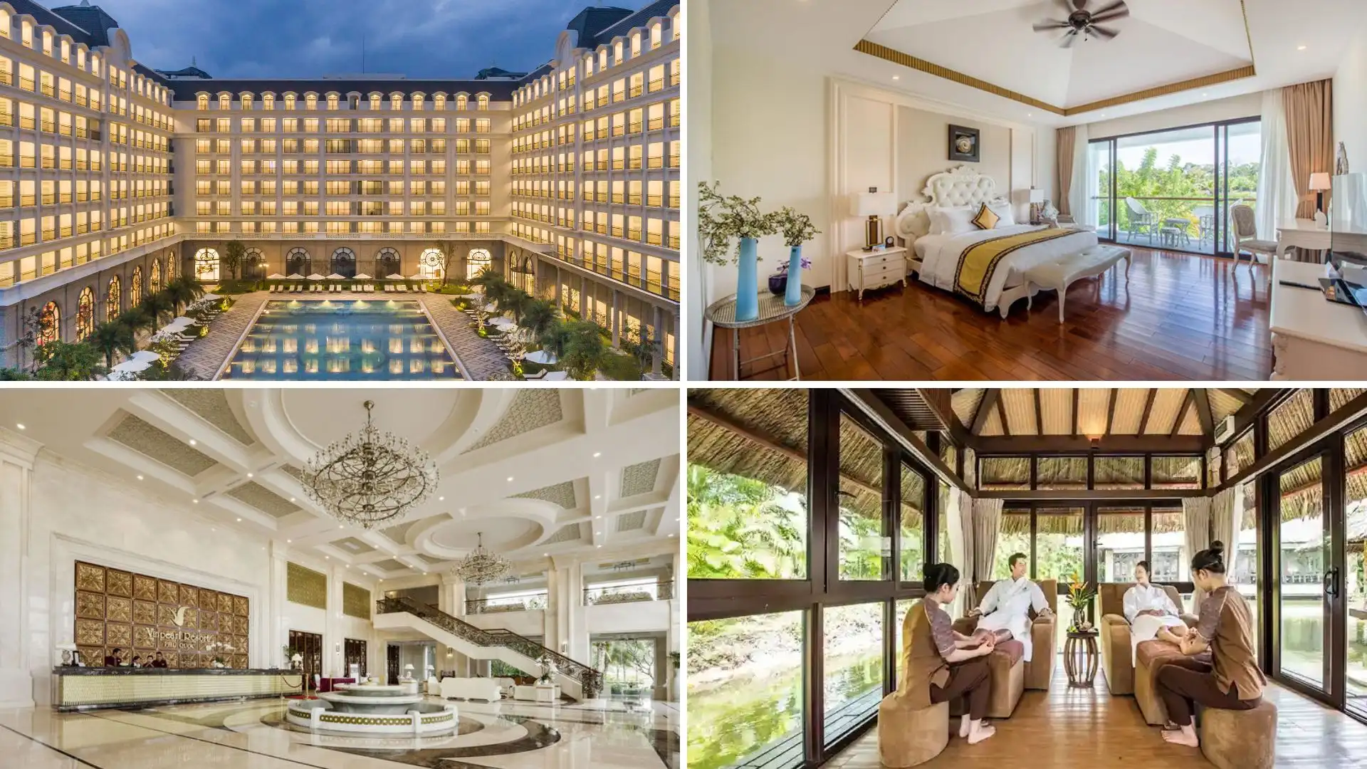 Không gian sảnh và phòng nghỉ hạng sang trong combo Phú Quốc 4 ngày 3 đêm