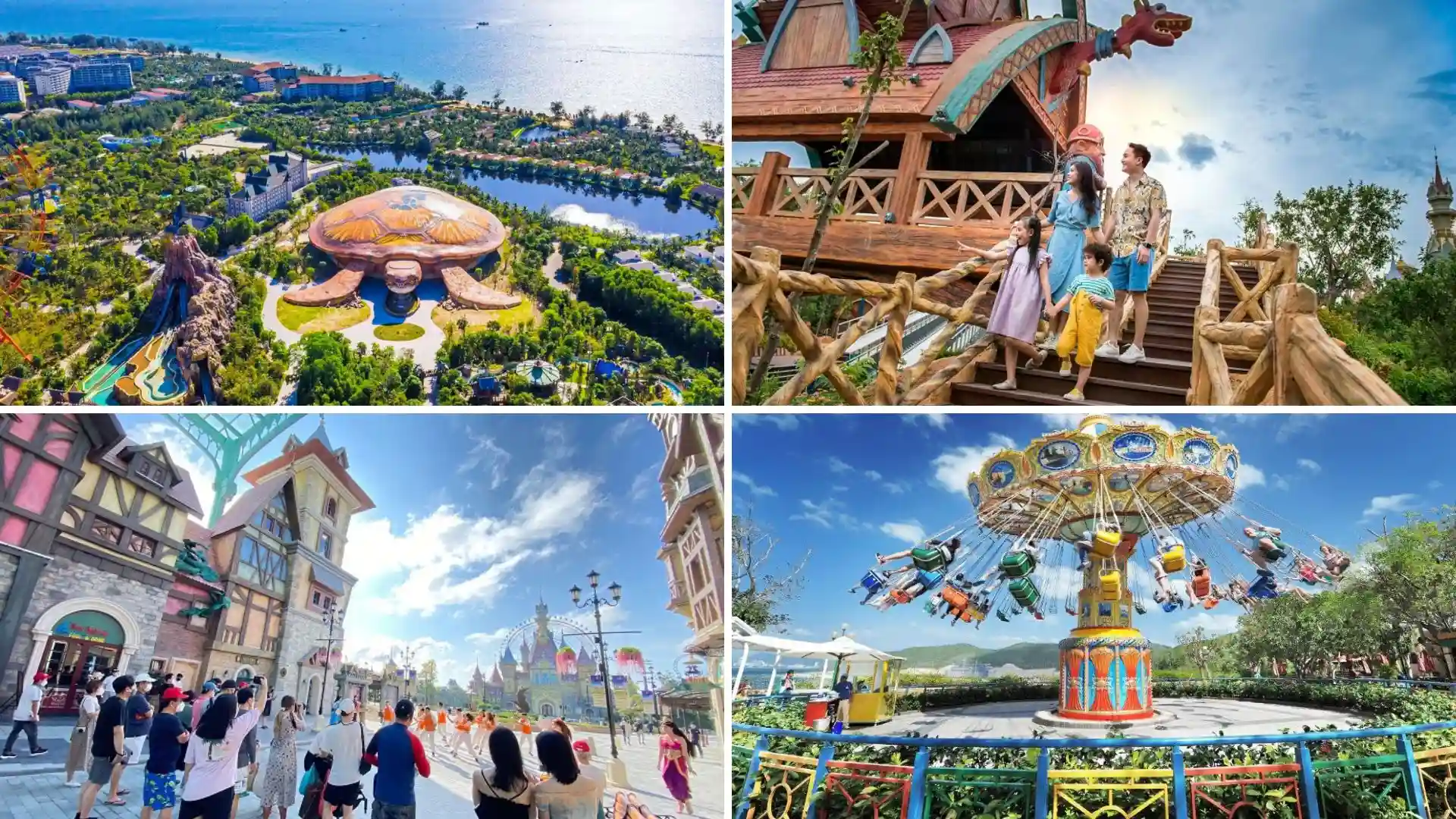 Toàn cảnh khu vui chơi giải trí và các trò chơi mạo hiểm tại VinWonders Phú Quốc