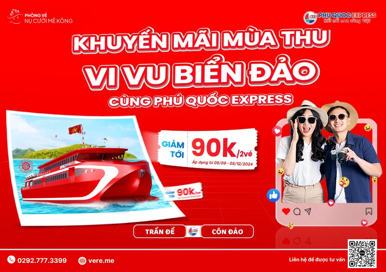 giá vé tàu trần đề côn đảo khuyến mãi