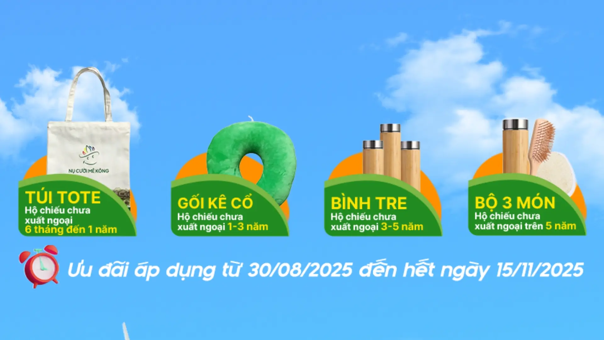 Quà tặng chương trình ưu đãi vé máy bay quốc tế
