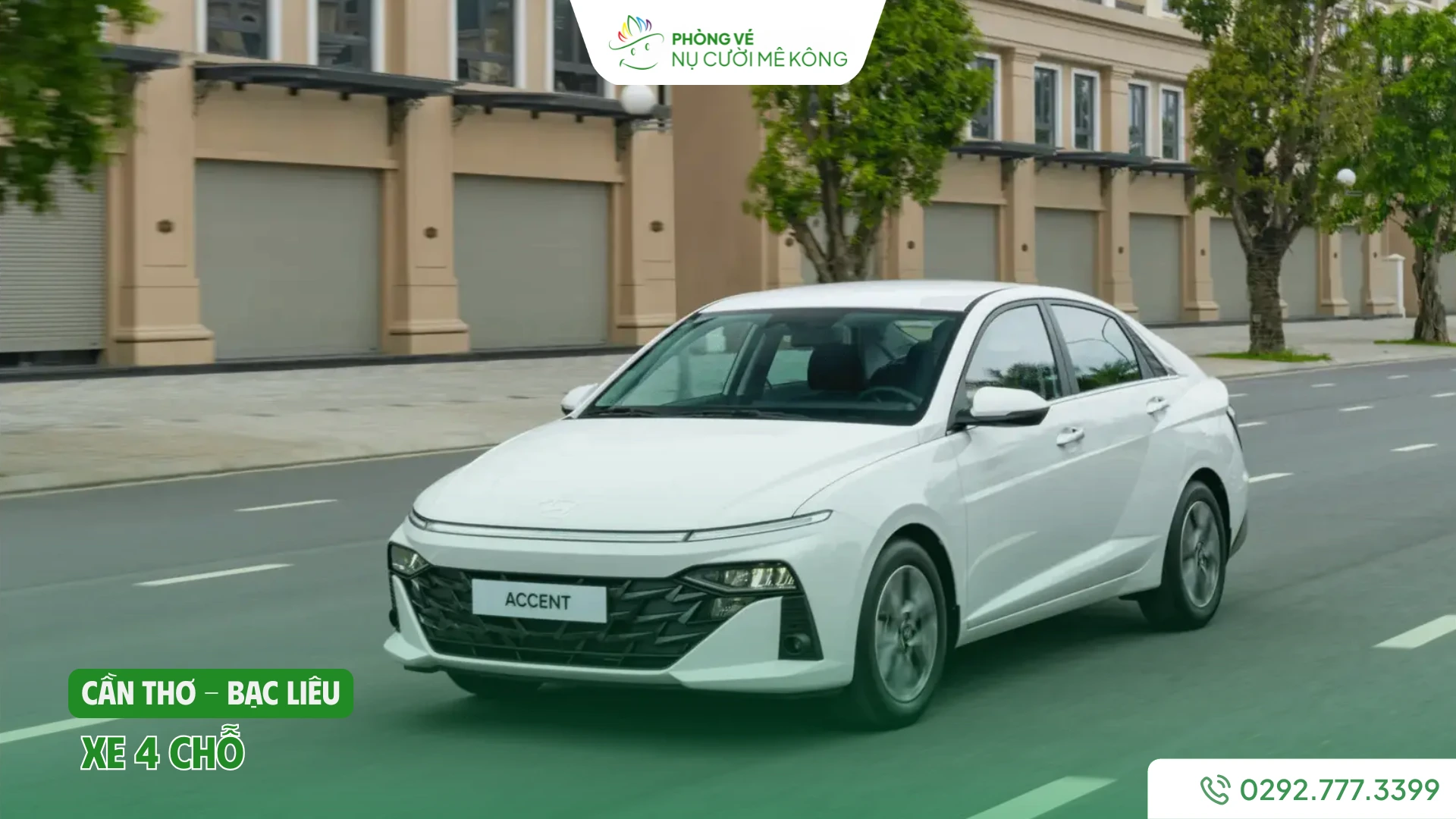 Xe 4 chỗ từ Cần Thơ đi Bạc Liêu của Vere