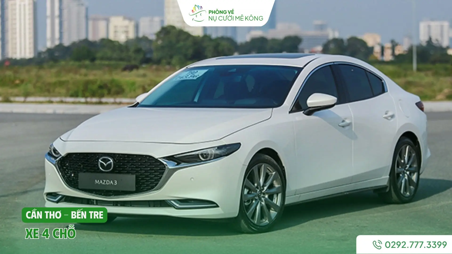 Vere thuê xe Cần Thơ -Bến Tre 4 chỗ tiện nghi