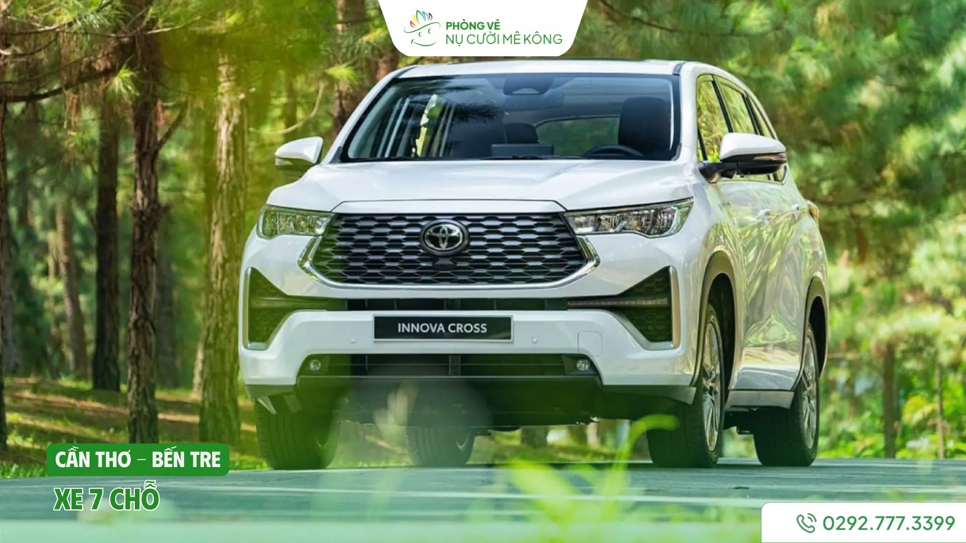 Vere thuê xe Cần Thơ Bến Tre 7 chỗ đời mới
