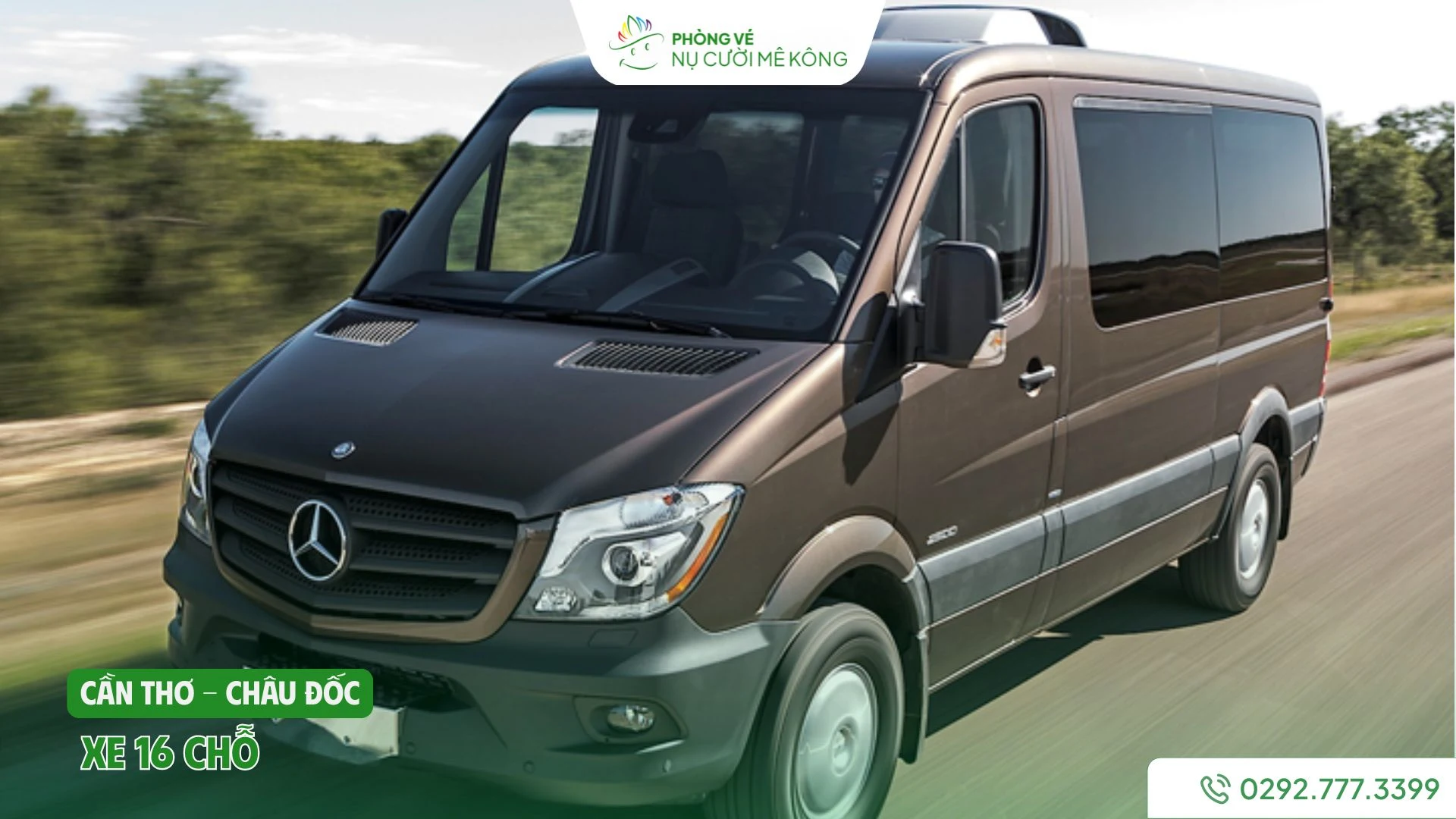 Xe 16 chỗ từ Cần Thơ đi Châu Đốc của Vere