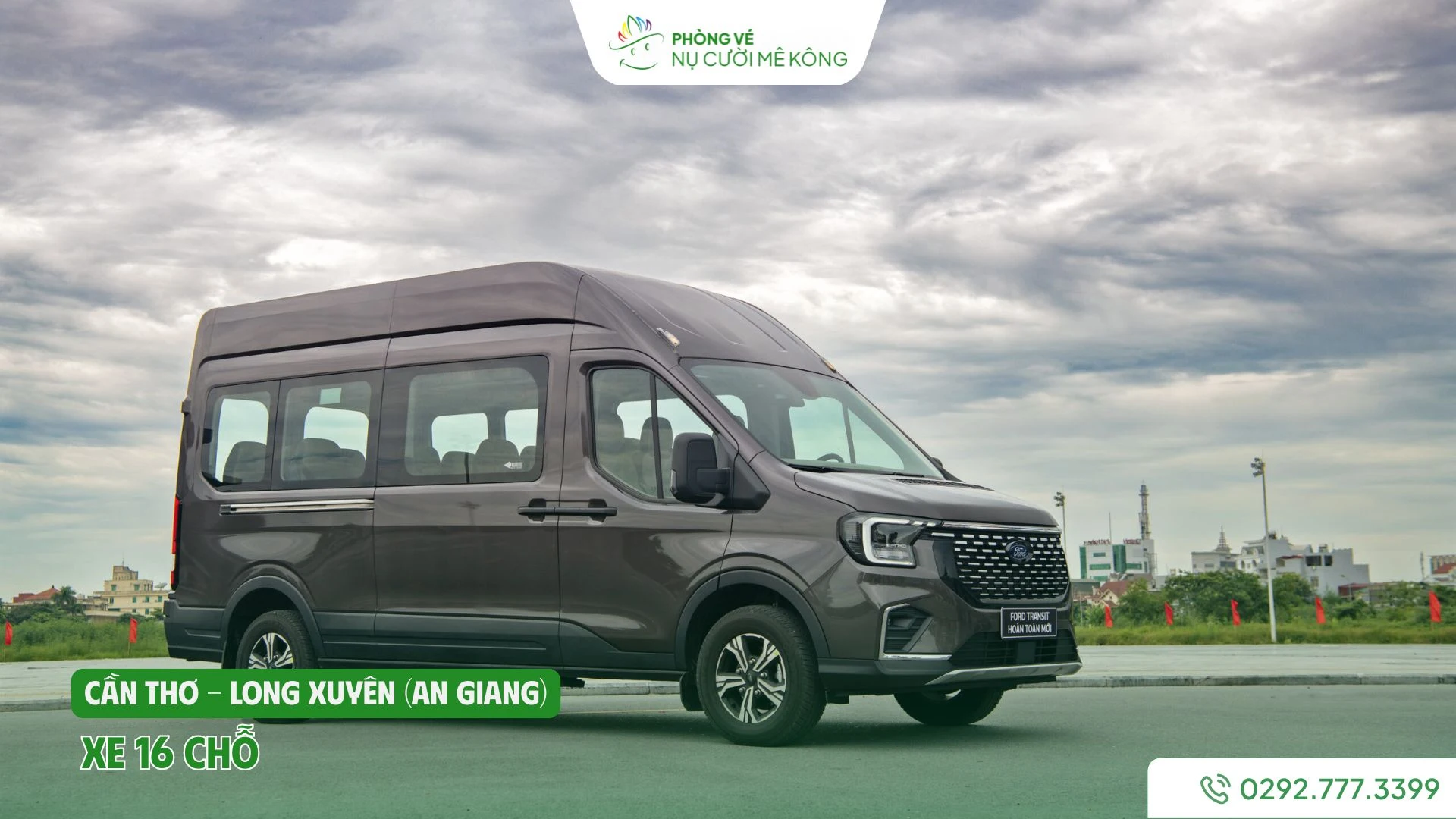 Xe 16 chỗ từ Cần Thơ đi Long Xuyên của Vere