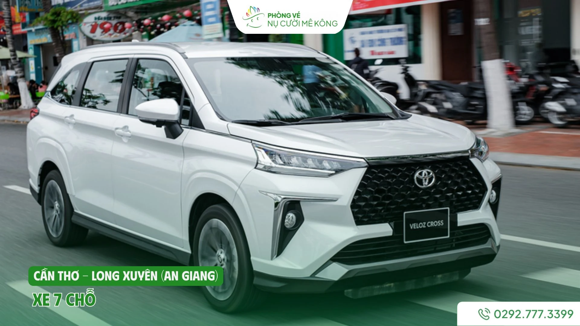 Xe 7 chỗ từ Cần Thơ đi Long Xuyên của Vere