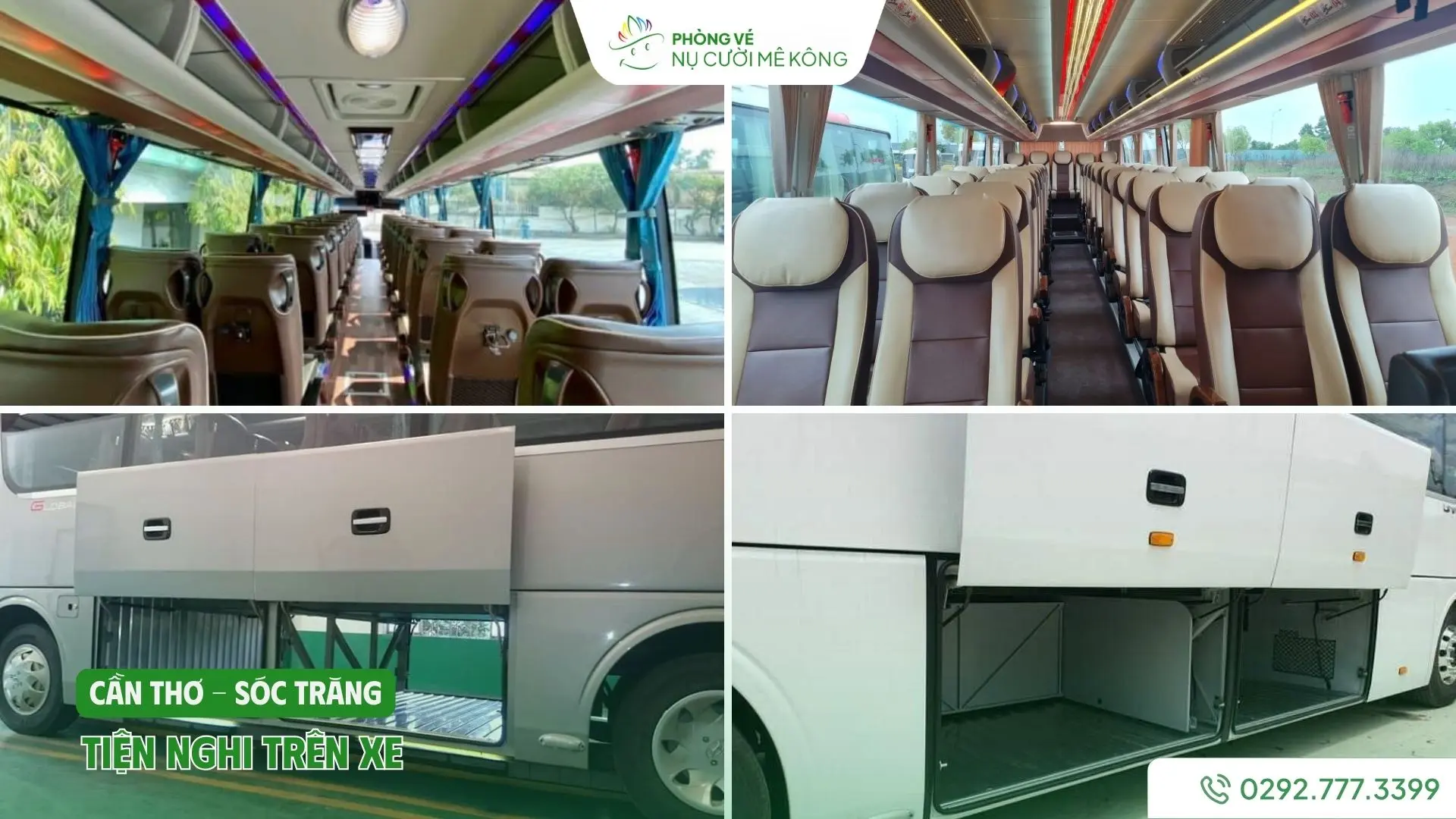 Nội thất xe thuê Cần Thơ Sóc Trăng tại Vere
