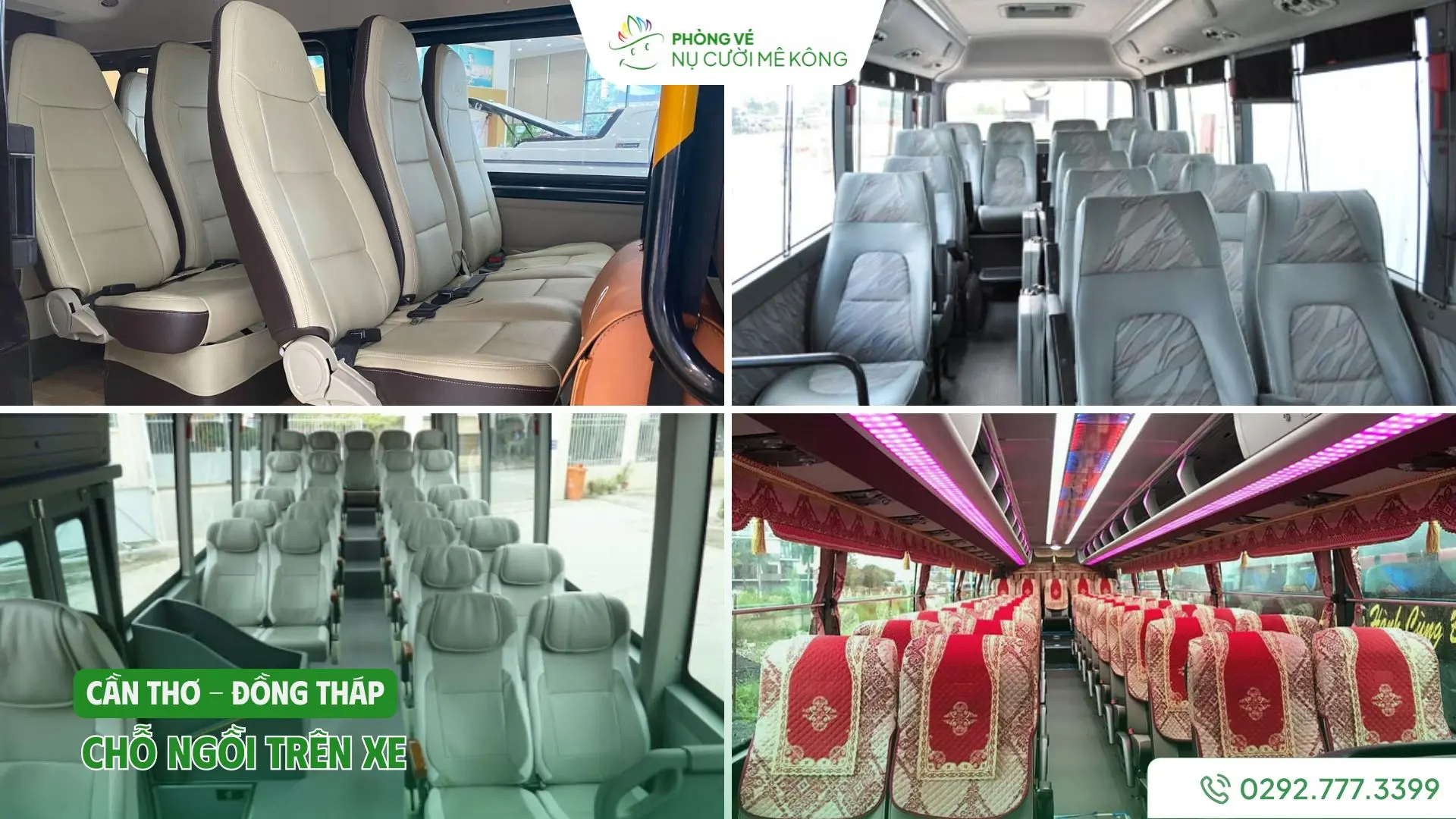 Bên trong xe Cần Thơ đi Đồng Tháp