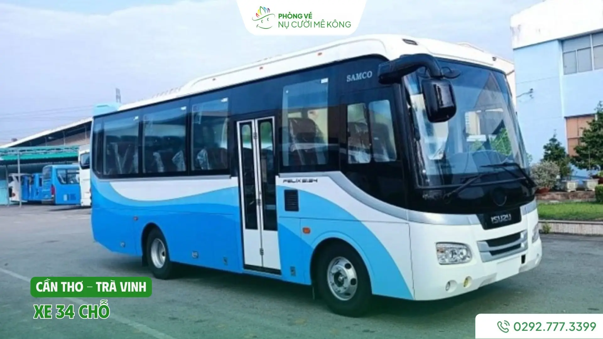 Vere thuê xe Cần Thơ Trà Vinh 35 chỗ hiện đại