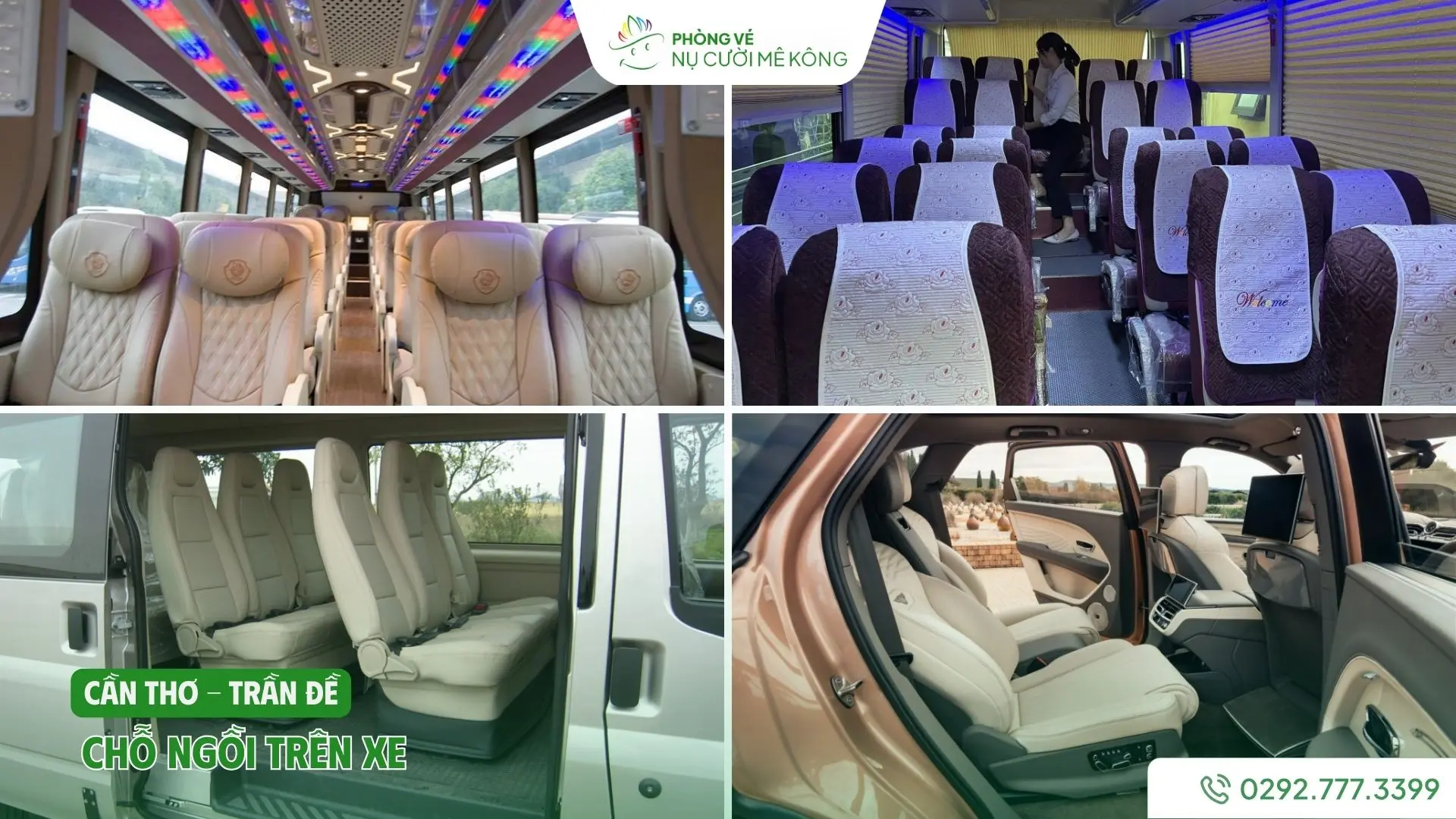 Nội thất xe du lịch Cần Thơ Trần Đề tại Vere