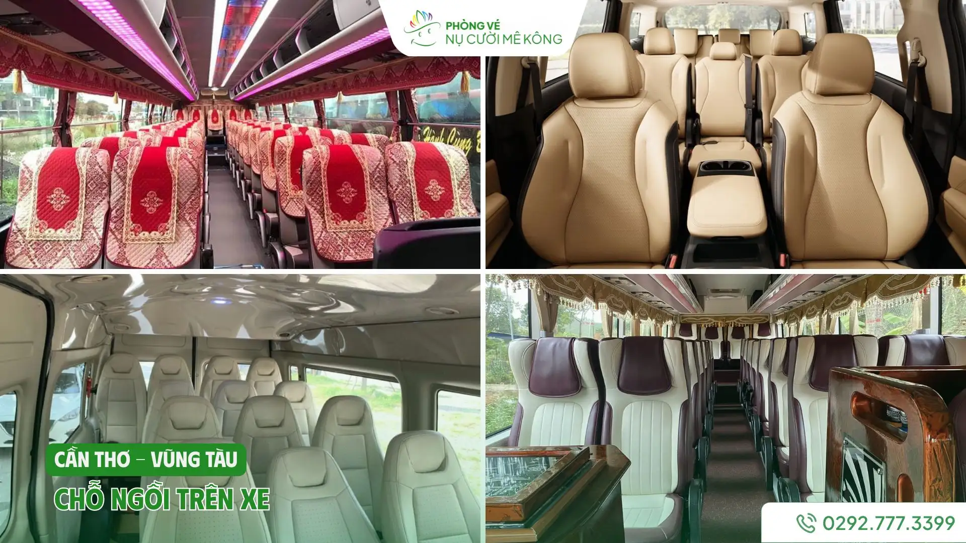 Nội thất xe du lịch Cần Thơ Vũng Tàu